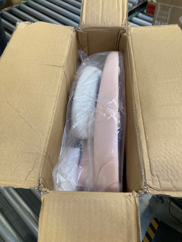 Photo 1 of Orzbow Baby Shower Stand, Collapsible Baby Bath Stand with Foldable Chair, Adjustable Height Toddler Shower Standing Support for Infant 6-36 Months, Anti-Slip Base, Easy-Use, Pink