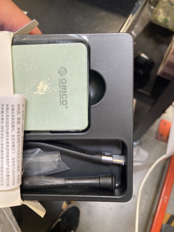 Photo 1 of ORICO Magnetic M.2 2230/2242 NVMe SSD Enclosure for iPhone 4K ProRes Recording ith SD/TF 3.0 Card Reader PD100W Charging Port, Support for iPhone 15/16/17 Series Laptop Tablet- Diskless AP42F (Green)