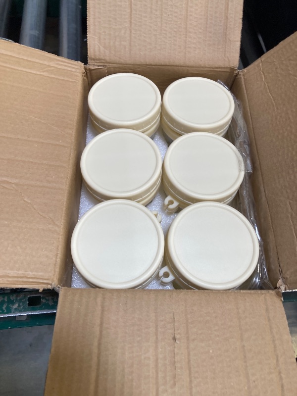 Photo 1 of 6 Pack Overnight Oats Containers with Lids and Spoons, 16 oz Glass Mason Overnight Oats Jars, Large Capacity Airtight Jars for Milk, Cereal, Fruit(Beige?