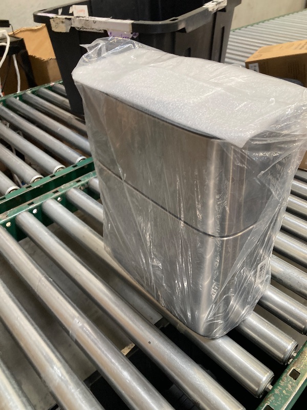 Photo 1 of MOPUP Touchless Bathroom Trash Can, 4 Gallon Narrow Metal Automatic Privacy Garbage Cans,Motion Sensor Trash Bin for Bedroom,Office,Toilet,RV