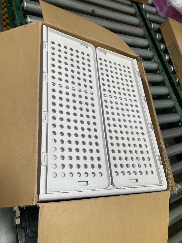 Photo 1 of 5 Pack Stackable Closet Storage Basket - Stackable Storage Bins, Multifunctional & Foldable Closet Organizer Waterproof, Wardrobe Cupboard Space-Saving Hat Storage Drawer Organizer, White