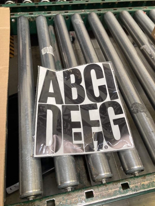 Photo 1 of 5 Inch Letter Stickers, 122 Pieces Self Adhesive Alphabet Number Sticker for Mailbox, Door, Truck and Outdoor, Waterproof Sticky Vinyl Symbol Stickers for DIY(12 Sheet Black)