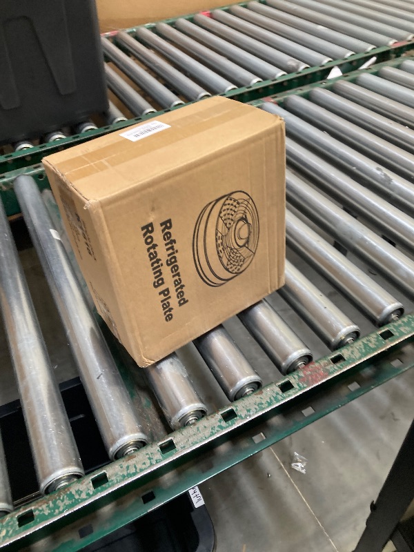 Photo 1 of 4-in-1 Small Mini Premium Rotating Chilled Serving Tray, 9.05" Ice-Cooled Party Platter with 4 Compartments – Perfect for Fruit, Cake, Desserts, and Shrimp Cocktails – Keeps Food Fresh & Cool