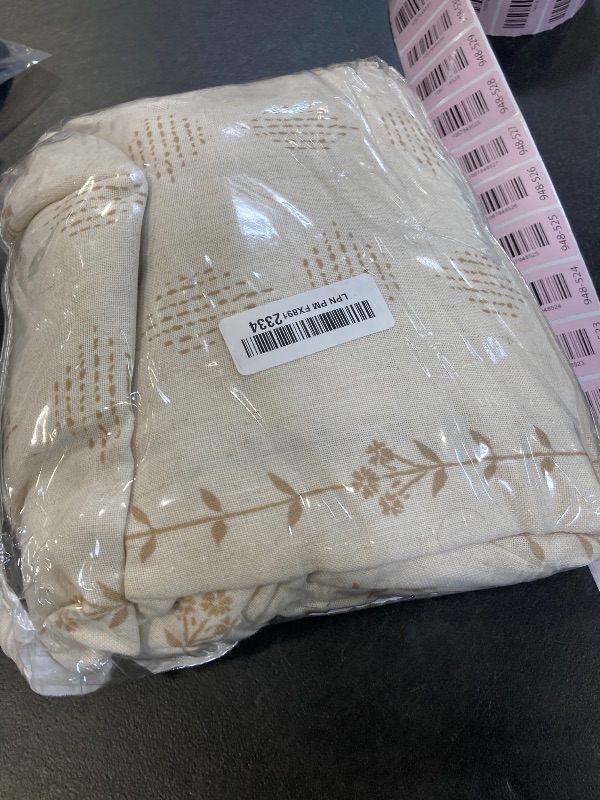 Photo 1 of 108 Inch Linen Curtains, 9FT 9 FT Long Floor to Ceiling Striped Floral Patterned Light Filtering Sheer Drapes for Living Room Bedroom 2 Panels Set