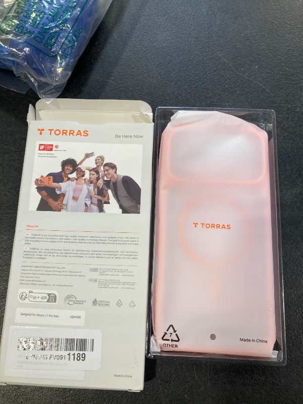 Photo 1 of TORRAS Stronger Magnetic & Shockproof for iPhone 17 Pro Max Case, Fit for MagSafe, Military Grade Drop Protection, Camera Control, DIY Button, Slim for iPhone 17 Pro Max Case Translucent Orange
