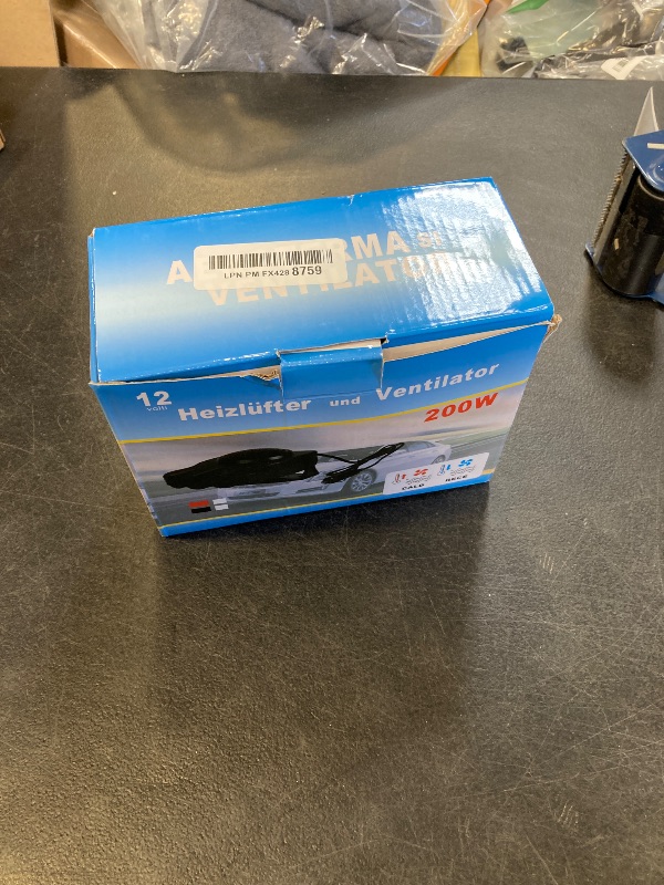 Photo 1 of 12v 200W Car Heater, Portable Car Heater and Defroster, Windshield Defogger, 12 Volt That Plugs Into Cigarette Lighter, Calenton para Carro, 360° Rotation, Black