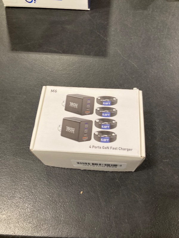 Photo 1 of 2 Pack 200W USB C Charger Block, Foldable 4-Port GaN5 Super Fast Charger USB C, Dual 65W Type C Charging Block, Laptop Fast Charging Adapter for MacBook Pro/Air, iPad, iPhone, Samsung Galaxy Black