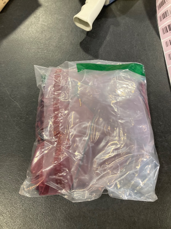 Photo 1 of SWOMOG Satin Matching Pajamas Sets Couple Silk Button Down Nightwear Women & Men Short Sleeve Sleepwear 2 Pieces Loungewear Dark Wine Red