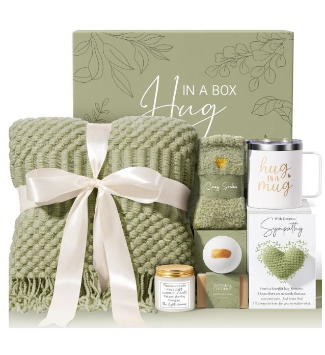 Photo 1 of Sympathy Gift Baskets Sympathy Gifts for Loss of Loved One Mother Father Husband Mom Dad, Memorial Condolences Grief Bereavement Gift Ideas for Loss, Miscarriage Gifts for Mothers Women Care Package
