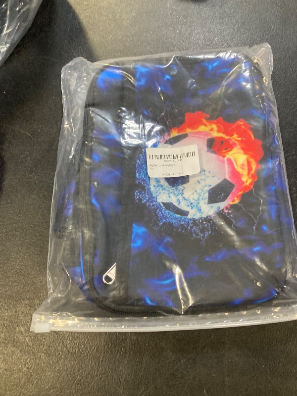 Photo 1 of ***SOCCER *** AnySmic American Football Lunch Box for Boys Girls, Rugby Sports Kids School Lunch Bag, Insulated Layer, Polyester, Leak-proof Children Lunchbox for Age 6+, Fits Most Bento Boxes