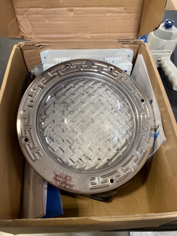 Photo 1 of HQUA PN01DC LED Inground Pool Lighting System RGBW Color Change 10 Inch 50W, Remote/App Control, 120V AC, 100 Feet Cord