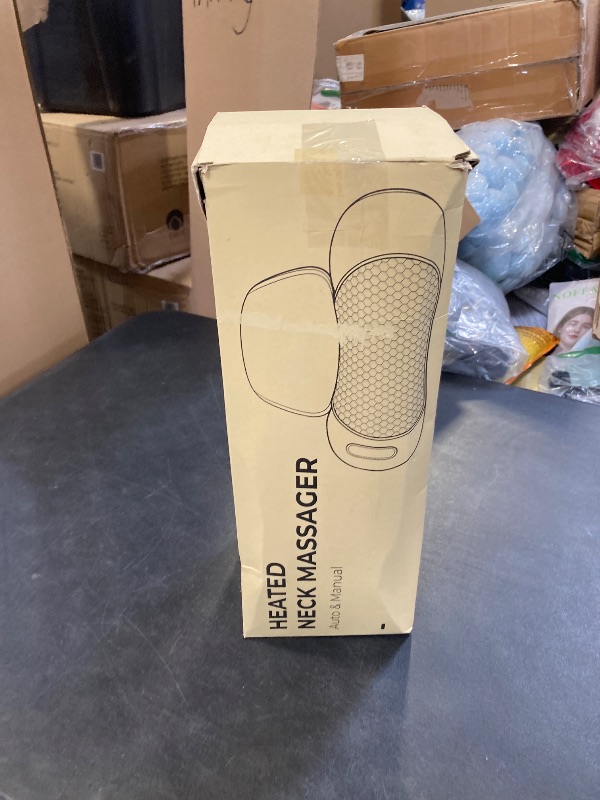 Photo 1 of 3-in-1 Neck Massager for Pain Relief Deep Tissue with Heat, Portable Memory Foam Cervical Massager Pillow with Traction for Neck Hump Comfort & Shoulder Relaxation at Home/Office/Travel (Corded)