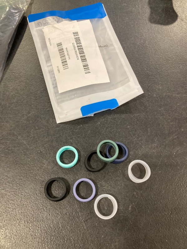 Photo 1 of 8 Pack Ring Cover Compatible with Oura Ring Gen 4/4 Ceramic, Oura Ring Gen 3 Horizon/Heritage, Support Charging with Cover on, Anti-Scratch Elastic Silicone Rings Protector for Men Women Working Out