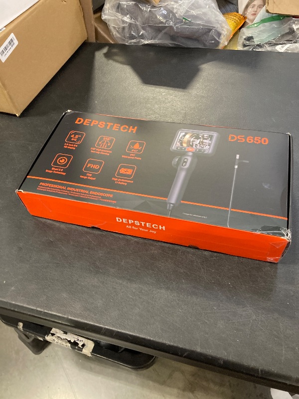 Photo 1 of DEPSTECH 10FT Articulating Endoscope Camera with Light: Dual Lens Industrial Borescope with 4.5" Screen and Flexible Cable, Video Inspection Snake Scope Camera Tool for Wall, Auto, Pipe, Mechanics