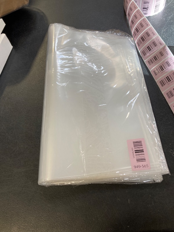Photo 1 of 10 Pieces 11x17 inch Plastic Envelopes Poly Envelopes Clear Snap Closure File Folder with Snap Closure A3 Letter Size Closure Plastic Folders for School Home Work Office Organization