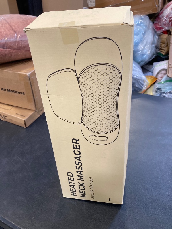 Photo 1 of 3-in-1 Neck Massager for Pain Relief Deep Tissue with Heat, Portable Memory Foam Cervical Massager Pillow with Traction for Neck Hump Comfort & Shoulder Relaxation at Home/Office/Travel (Corded)