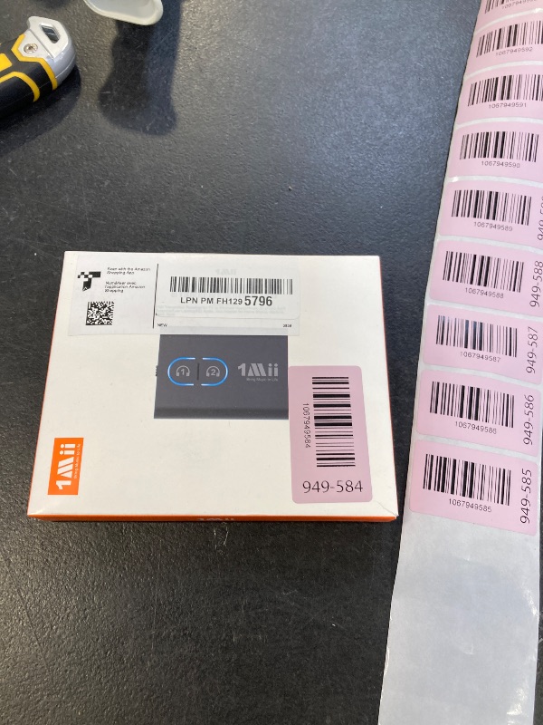 Photo 1 of 1Mii Bluetooth 5.3 Transmitter Receiver for TV to Wireless Headphones, Dual Link aptX Adaptive/Low Latency/HD Audio, Aux Bluetooth Audio Receiver Adapter for Home Stereo, Airplane, Boat, Gym
