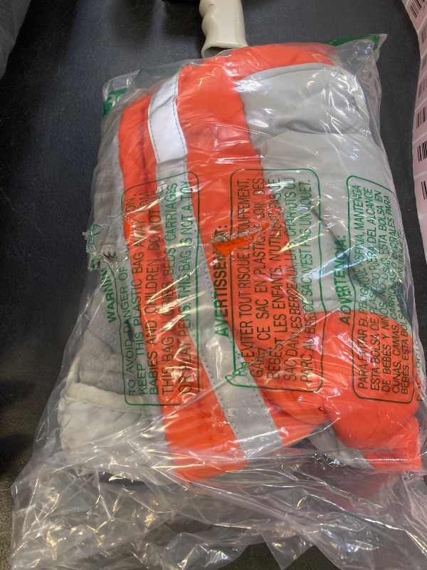 Photo 1 of AOFITEE Dog Coat, Warm Dog Winter Coat, Reflective Cold Weather Dogs Puffer Jacket with Harness Built in, Waterproof Pet Fleece Vest Snowsuit for Small Medium Large Dogs, Orange L