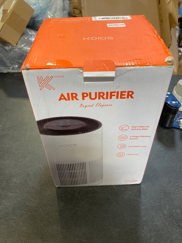 View 2 of Air Purifiers for Home Large Room 1200ft², KOIOS H13 True HEPA Air Purifier for Bedroom with 7 Colorful Lights, Aromatherapy, Desktop Air Filter Cleaner for Smoke Dust Pollen Pets Dander Odor, AP2303