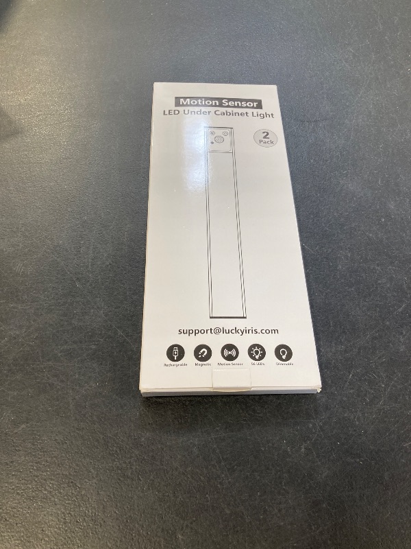 Photo 1 of 12" Ultra-Thin Under Cabinet Lighting Wireless, Aluminum Alloy Under Counter Lights for Kitchen, 3-Color-Temps Magnetic Closet Lights, Rechargeable Motion Sensor Light Indoor (2 Pack, Black)
