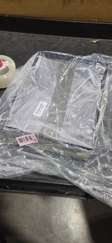 Photo 1 of 2 Pack Stackable Letter Tray, Wire Mesh Desk File Organizer Metal Desktop Paper Sorter Desk Tray Document Magazine Storage Basket for Home Office Supplies - Transverse Load, Black