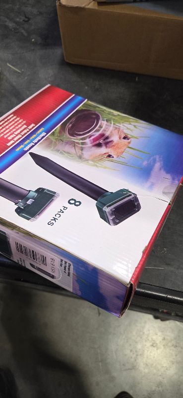 Photo 1 of 8 Pack Mole Repellent Solar Powered Sonic Mole Deterrent Spikes, Snake Gopher Vole Repellent for Lawn Garden & Yard Gopher Deterrent, Groundhog Repeller