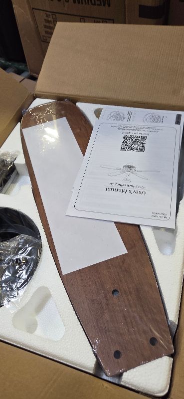 Photo 1 of 52 Inch Farmhouse Ceiling Fan with Light and Remote, Black Industrial Caged Flush Mount Ceiling Fans with 6 Speed Reversible Motor and Dual Finish 5 Blades, Rustic Ceiling Fan for Living room, Bedroom