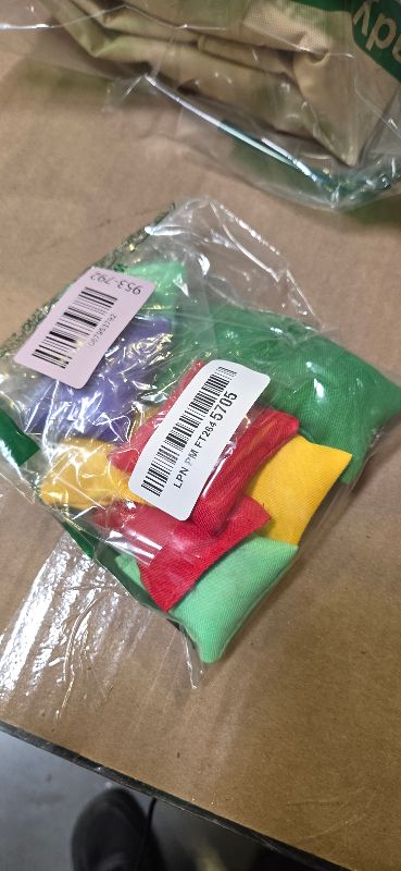 Photo 1 of Hslife Small Colorful Nylon Bean Bags for Hand Toss Games - Durable Kids & Outdoor Cornhole Bean Bags, Tossing Bags for Classroom, Backyard, and Family Activities (2in-10 Pcs)