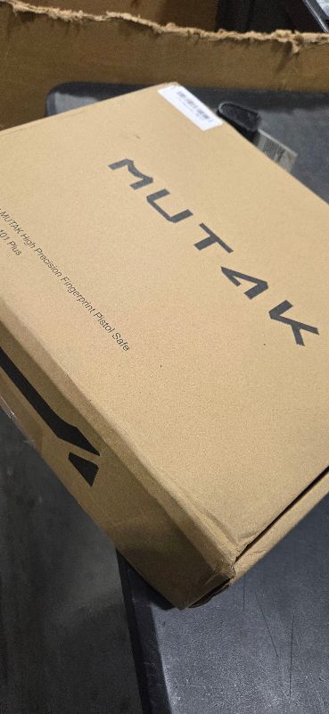 Photo 1 of Mutak Biometric Gun Safe for Handgun with LCD Screen for Nightstand, Desk, Bed Side,Truck - Auto Sliding Door Hand Gun Safe for Pistol with APP/Fingerprint/PIN Code/KEY