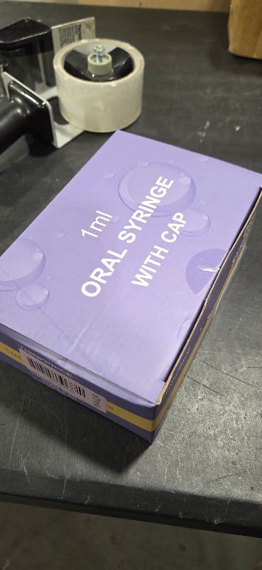 Photo 1 of 50 Pcs 1ml Syringes with Caps Oral Dispenser Individually Sterile Warpped for Medicine Dropper, Colostrum Collect Feeding Pets, Liquid