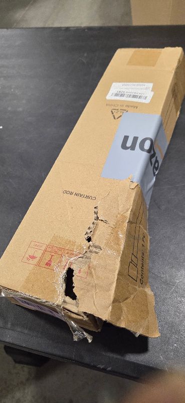 Photo 1 of Lootkell Modern Black Curtain Rods for Windows 16 to 28 Inches Adjustable Length Heavy Duty 1" Diameter Window Curtain Rod with Decorative Finials for Outdoor Farmhouse Bedroom Kitchen Living Room