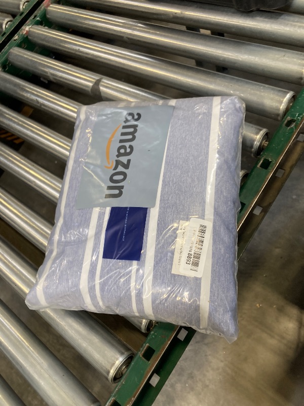 Photo 1 of Extra Deep Cal King Sheet Set - 4 Piece Breathable & Cooling Bed Sheets - Easily Fits 18 to 24 inch Mattress - Soft, Wrinkle & Fade Free w/ Extra Deep Pockets - Hotel Luxury Bedding - Blue Stripes 3