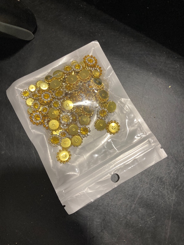 Photo 1 of Tipart 100 Pcs 4 Sizes Sew on Rhinestones,Crystal Glass Metal Base Flower Claw Flatback Rhinestones for Clothes Hats Bags Sewing Accessories
