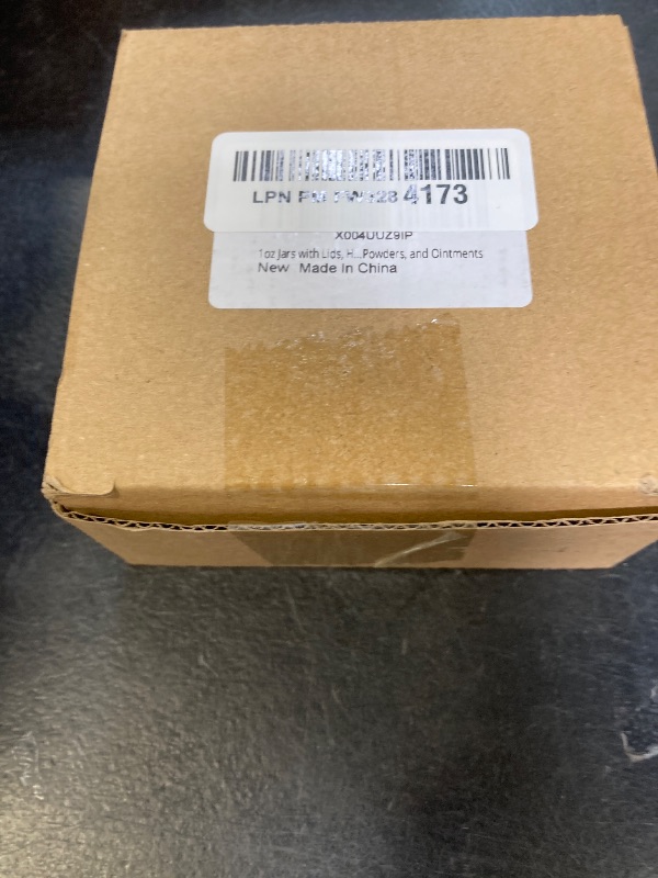 Photo 1 of 1oz Jars with Lids, HOA Kinh 4 Pack Pink Frosted Jars Empty Cosmetic Containers Round Airtight Glass Jar with Inner Liners and black Lids for Storing Lotions, Powders, and Ointments