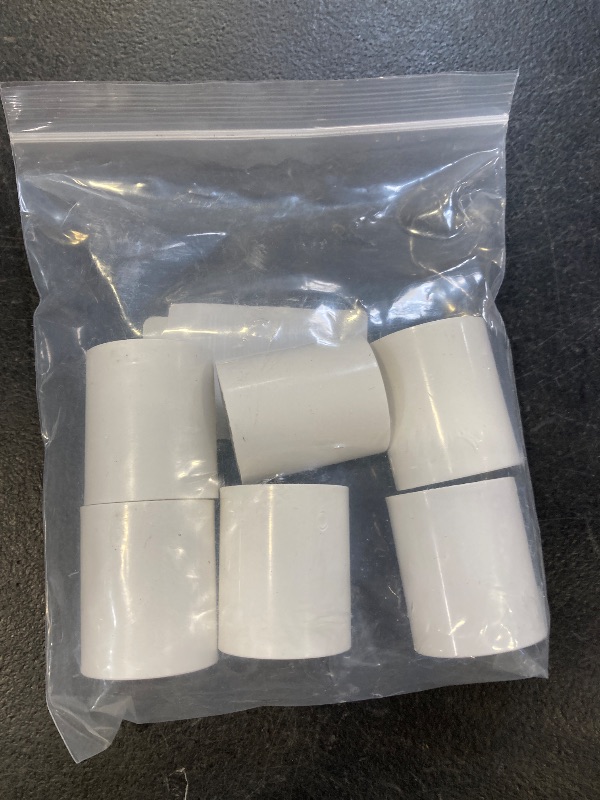Photo 1 of 10Pcs White PVC Coupling, 3/4 inch PVC Slip Socket Connectors, Sch40 PVC Pipe Coupling Adapter Pipe Fittings, PVC Straight Pressure Pipe Fittings for Home or Industrial Use, Socket x Socket