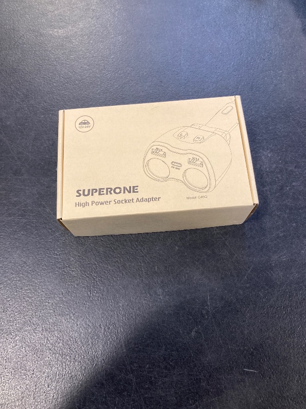 Photo 1 of [2026 Upgraded] Cigarette Lighter Splitter, SUPERONE 180W 2-Socket Cigarette Lighter Adapter with Dual QC3.0 and 20W PD USB C Car Charger Splitter for GPS/Dash Cam/Laptop/iPad/iPhone 17/16/15/14/13/12
