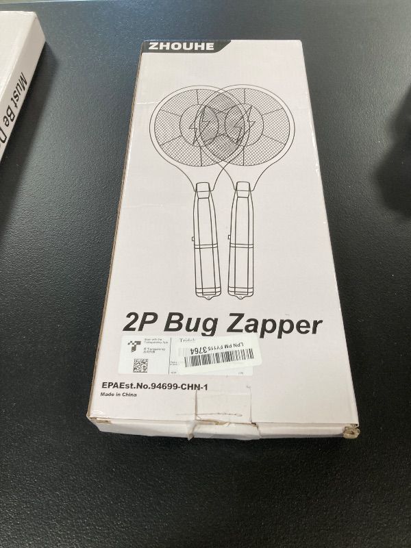 Photo 1 of 2 Pack Electric Fly Swatter, Handheld Bug Zapper Racket for Outdoor & Indoor, Mosquito Zapper Racket Battery Powered Tennis Mosquito Rackets for Insect