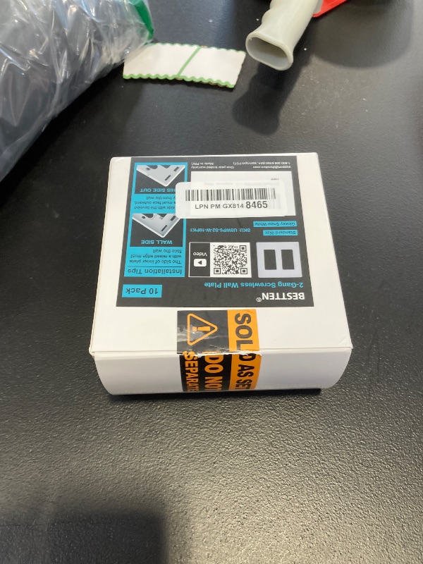 Photo 1 of BESTTEN 10 Pack 2-Gang Screwless Decorative Wall Plate, USWP6 Snow White Series, Decorator Outlet Cover, H4.69” x W4.73”, for Light Switch, Dimmer, GFCI, USB Receptacle