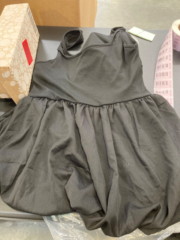 Photo 1 of 2XL- BLACK TANK TOP BUBBLE DRESS