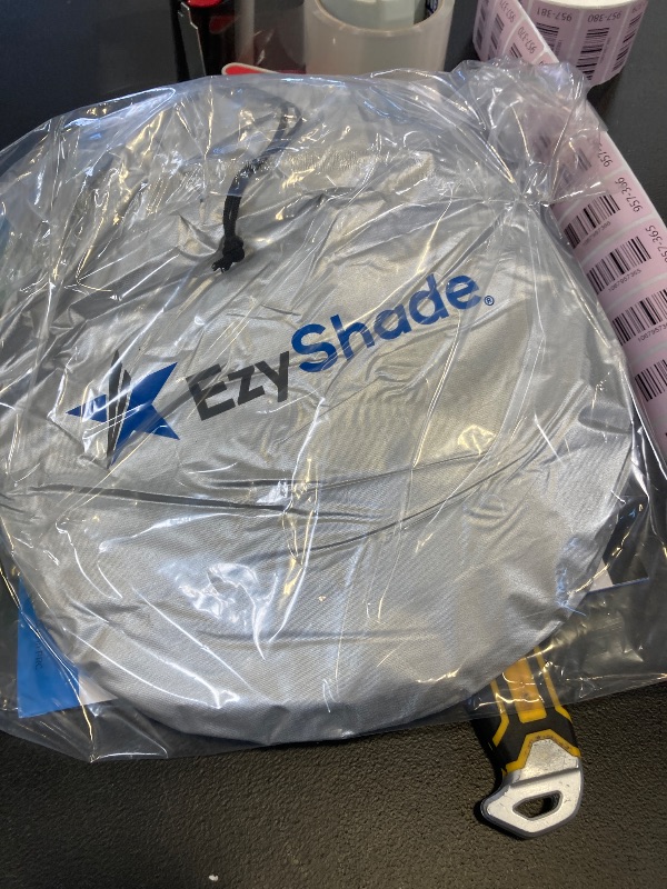 Photo 1 of EzyShade Windshield Sun Shade with Shield-X Reflective Technology. See Size-Chart with Your Vehicle. Foldable 2-Piece Car Sunshades Reflect UV Sun and Heat and Protect Your Car. Standard (Medium) Size