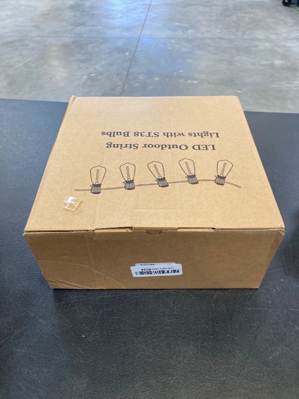 Photo 1 of Brightever LED Outdoor String Lights 100FT Patio Lights with 52 Shatterproof ST38 Vintage Edison Bulbs, Outside Hanging Light Waterproof for Porch, Deck, Garden, Backyard, Balcony, 2700K Dimmable