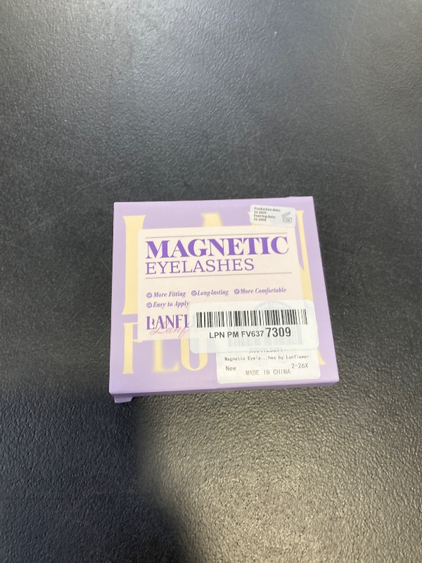 View 2 of Magnetic Eyelashes, Magnetic Eyelashes with Applicator, Natural Look Magnetic Lashes, No Need Glue False Eyelashes Wispy Lashes by Lanflower