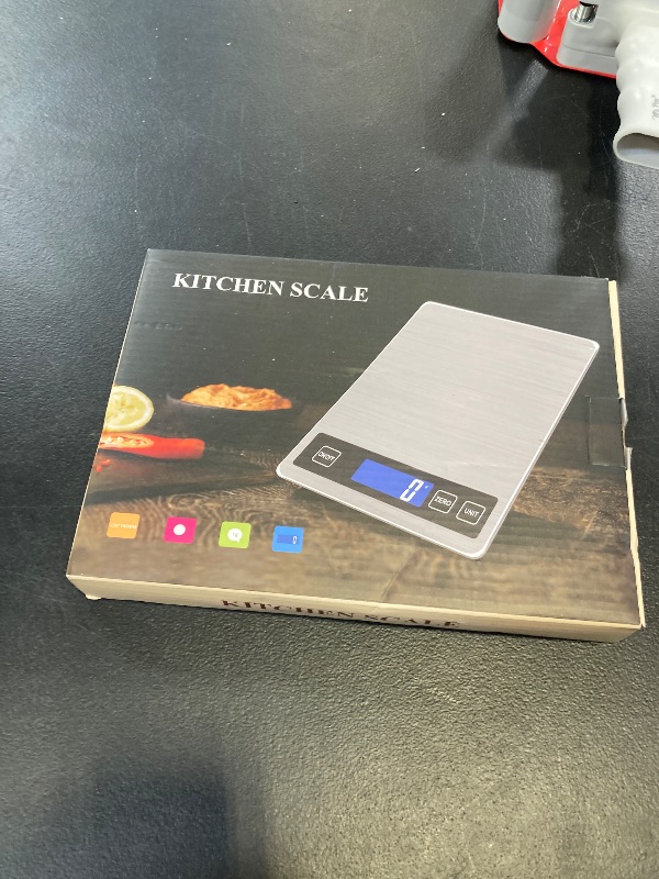 Photo 1 of 33lb Food Scale, Digital Kitchen Scale Batteries and USB Charging,1g/0.05oz Precise Graduation, Waterproof Stainless Steel with LCD Display Weight Grams and oz for Cooking Baking (Stainless Steel)