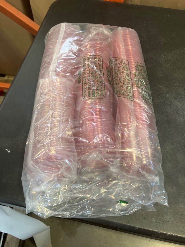 Photo 1 of 100 Sets Disposable Stemless Glasses With Strawless Sip Lids,PET Drinking Cups,Clear Plastic Coffee Cup for Iced Coffee, Smoothie, Cold Beverage, Drink Shop and Christmas Party Supply (Pink, 12 oz)