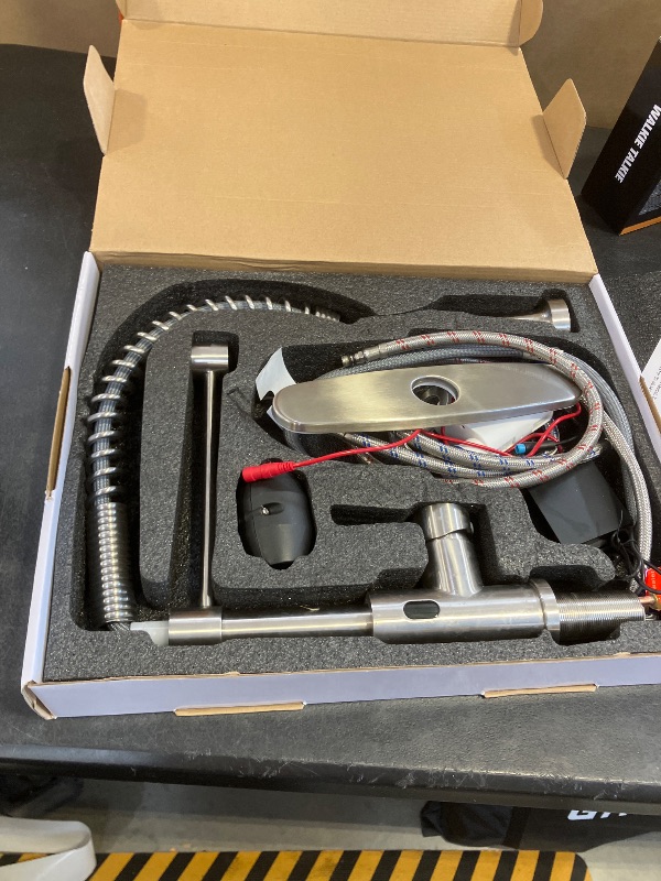 Photo 1 of OWOFAN Touchless Kitchen Faucet with Pull Down Sprayer LED Light Single Handle Kitchen Sink Faucet Motion Sensor Smart Hands-Free, Stainless Steel Brushed Nickel 1080SN