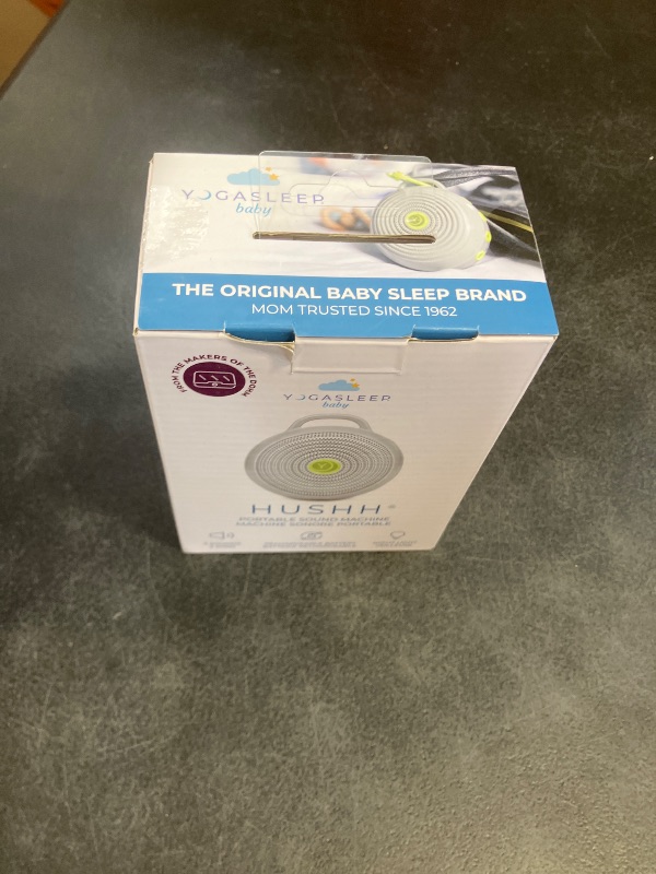 Photo 1 of Yogasleep Hushh Portable White Noise Sound Machine for Baby, 3 Soothing Natural Sounds with Volume Control, Compact Size, Noise Canceling for Sleep Aid, Office Privacy, & Meditation, Registry Gift