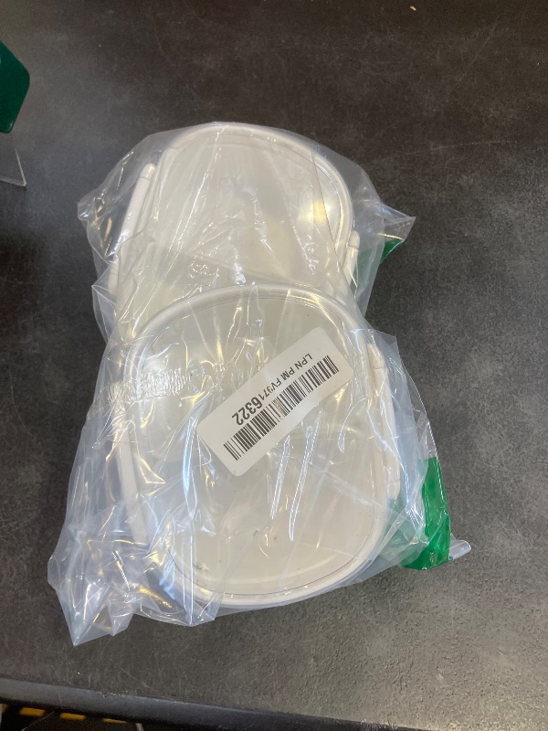 Photo 1 of 2 PCS Double Compartment Snack Containers with Clear Airtight Lids, Small Reusable Snack Pack Box with 2 Removable Compartments, Portable Divided Food Storage Containers for Mini Fridge,Picnic, White