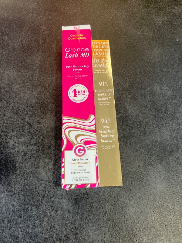 Photo 1 of Grande Cosmetics GrandeLASH-MD Lash Enhancing Serum - Peptide & Vitamin Infused Formula for Longer, Thicker, Fuller Looking Lashes - Ophthalmologist Tested, Cruelty-Free, 3 Month Supply (2mL)