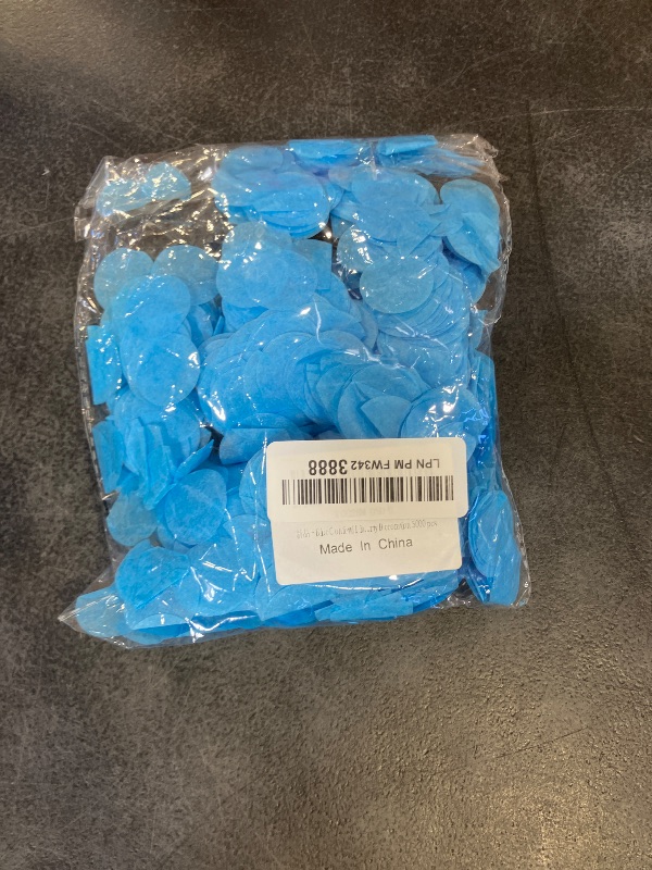 Photo 1 of Blue Confetti 1 inch Tissue Paper Confetti Circles Filled Balloons or Table Party Decoration 5000 pcs