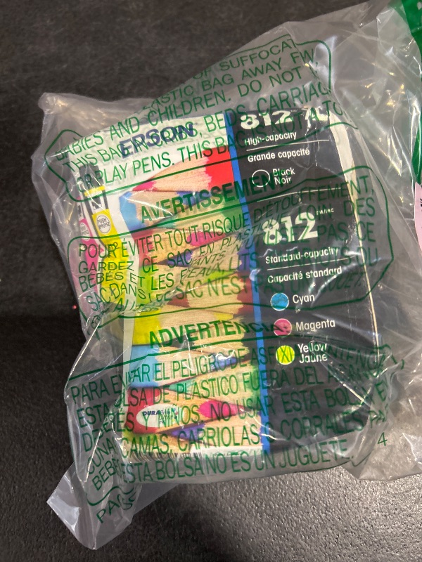 Photo 1 of EPSON 812 DURABrite Ultra Ink High Capacity Black & Standard Color Cartridge Combo Pack (T812XL-BCS) Works with WorkForce Pro WF-7310 ,7820, 7840, EC-C7000